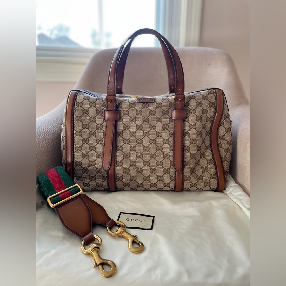 Gucci Lady Web Boston Bag